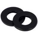 M8 Nylon Flat Washer, 8mm ID 16mm OD 2mm Thick Sealing Spacer Gasket Ring, Black, 50 PCS