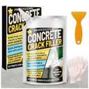 Concrete Crack Filler, High Elasticity Cement Crack Filler, Self Leveling Concrete Slab Repair Sealant for Driveway, Walkway, Patio, Waterproof Caulking Glue for Joint, Outdoor - 17.6 Floz