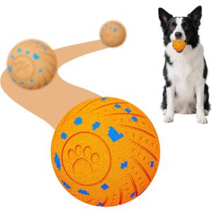 Smart Interactive Dog Toys, Activated Moving, Bouncing, Rotating Ball for Medium/Large Dogs, 2025 E-TPU Material, Motion-Activated Dog Gift to Keep Them Busy (Orange)