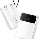 JOYFAR Portable-Charger-Power-Bank Travel Essentials Battery Pack USB C 30000mAh Built in Cable 22.5W Phone Fast Charging Powerbank Compatible with iPhone 16 15 14 13 12 11 iPad Samsung Google etc