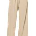 keriffe Summer Outfits Flowy Palazzo Pants for Women High Waisted Wide Leg Beach Casual Vacation Pants Trousers Pockets