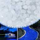 Sasylvia 3000 Pcs Glow in The Dark Rocks 1 Inch Glow Rocks 12.6 LB Garden Glow in The Dark Stone Outdoor Glow in The Dark Pebbles for Landscaping Walkway Pathway Backyard Fish Tank Plant (White)