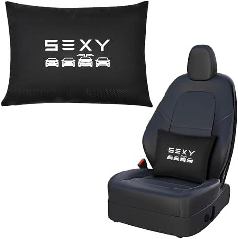 VINBYEE Pillow(1 Pcs), Lumbar Support Pillow Suitable for Model 3 Y S X Accessories, Lower Back Support for Seats and Camping Pillow, Genuine Leather White VINBYEE Pillow(1 Pcs), Lumbar Support Pillow Suitable for Model 3 Y S X Accessories, Lower Back Support for Seats and Camping Pillow, Genuine Leather White