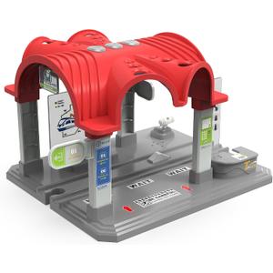 Train Accessories Modern Station for Kids, Train Tunnel for Wooden Railway System, Multifunction Toy Trains Set for Motorized Cars Compatible with Thomas & Friends, Brio, Chuggington