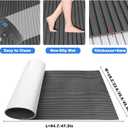 HZCHIONE Boat Flooring EVA Foam Boat Decking Dark Gray 94"x45" Non-Slip Boat Mat Self-Adhesive Foam Boat Deck Flooring Carpet Mat Rolls for Kayak Deck Boat Yacht Flooring Motorboat