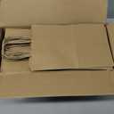 GSSUSA 100 Pack Paper Gift Bags 5.25x3.75x8'' Small Paper Bag with Handles Bulk, Brown Kraft Bag for Small Business, Sturdy Grocery Retail Shopping Birthday Party Favor Craft Bags (5.25X3.75X8 Inch (Pack of 100))
