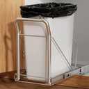 Storvexify Pull Out Trash Can Under Cabinet with Soft Close Slides，Heavy Duty Slide Out Under Sink Garbage Can，Adjustable Tail Groove for Can，Requires 13" W X 18" D Cabinets，(Not Included Trash Can)