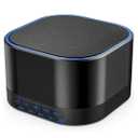 Magicteam White Noise Machine with 20 Non Looping Natural Soothing Sounds Memory Function 32 Levels of Volume Powered by AC or USB and Sleep Sound Timer Therapy for Baby Kids Adults Black