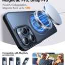 TORRAS Upgraded 360 Rotatable Magnetic Ring for iPhone 15 Pro Max Case, Fit for MagSafe with Stand Ring Holder, 16FT Mil-Grade Shockproof Translucent for iPhone 15 Pro Max Phone Case Ostand, Black