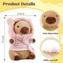 redaica Capybara Plush with 9PCS Clothes & Accessories, Dress Up Stuffed Animal Toy, Cute Capibara Peluches for Girls Boys Kids, Graduation Gifts for Kids, Classroom Carnival Prizes Gifts for Students