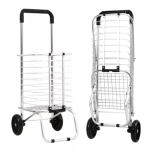 Multifunction Portable Hand Trucks,Trolleyshopping Trolley Aluminum Alloy Antirust Foldable Shopping Cart Trolley Old Man Dual Use, Load 35 Kg, 8 Styles