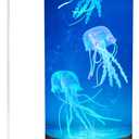 Jellyfish Lamp, Multi Color Changing Jellyfish Aquarium Lamp with 2 Light Modes 4 Speeds Control Mood Night Light for Home Office Bedroom Table,Gift for Kids Adults (Black)