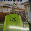 Battery Powered Backpack Sprayer 4 Gallon, Adjustable Pressure Garden Sprayer with Digital Display & Padded Straps, Electric Pump Sprayer in Lawn with 2.2Ah Battery, 5 Nozzles, Telescopic Wand