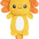 Happy Fuel Axolotl Microwavable 1.5lbs Unscented Heating Pad for Women and Kids- Cute Soft Cozy Pillow Plush Heatable Warm Stuffed Animals- Kawaii Hot and Cold Plushie- Axolotl Gifts for Girls & Boys