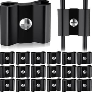 18 Pcs Gridwall Joining Clips Black Wire Grid Panel Connectors for Wall Grid Panels