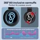 X5 AM FM Radio Headphones Rechargeable, Personal Portable Radio Headset am/fm Digital Earmuff with Best Reception for Jogging, Mowing, Cycling, Meeting, Church