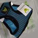 EcoBark Small Dog Harness - Luxury Soft Step in Dog Harnesses for Puppy in Aqua Blue - Secure Halter Vest - Reflective & Adjustble Body Halter Wrap