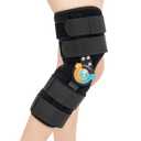 Hinged ROM Knee Braces Adjustable Knee Immobilizer Support for Knee Pain ACL MCL PCL Arthritis Meniscus Tear Post OP Recovery for Men and Women Side Stabilizers Torn Meniscus Orthopedic Orthosis (Basic Version, Medium)