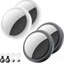 4 Packs Air Tracker Tags Compatible with Apple Find My (iOS Only), Bluetooth Tracker, Smart Keys Finder and Item Locator with Waterproof Case for Wallet Luggage Pet Backpack 2W2B (2B2W)