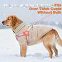 COODEO Anti-Pull Dog Harness with Reflective Strips & Breathable Padding & Anti-Escape Design, Quick Adjustable Dogs Training & Walking (Pink, XS)