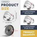 AMI PARTS NE63T8111SS NE63T8311SS NE63BG8315SS Fit for Samsung Electric Stove Knob Replacement Knobs for -DG94-03500V DG94-03500W DG94-03500A/Z (4PCS Silver)
