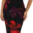 Women Sexy Backless Satin Maxi Dresses Spaghetti Strap Floral Print Dresses Slim Fit Elegant Night Party Outfits (Blue)