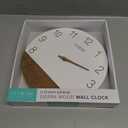 La Crosse Clock 404-3630B 12 inch Ivory Sierra Wood Quartz Analog Wall Clock