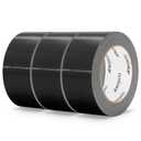 2 x Heavy Duty Waterproof Duct Tape for Industrial & Outdoor Use - 3 Rolls x1.88 x30 Yards, Tear-Resistant, Professional Grade Black Duct Tape
