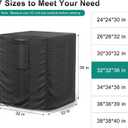 Central Large Air Conditioner Cover for Outside Units, Waterproof & Windproof Outdoor AC Units Cover Black (32"x32"x36" Inch)