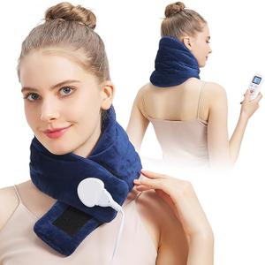AOBOCO Electric Neck Heating Pad - 30"×8" Heated Neck Wrap for Soreness Stiffness, 86-158℉ Temp Setting & 90min Auto Shut-Off, Gifts for Women