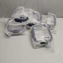 5-Pack Borosilicate Glass Containers with Tempered Lids, 35.2oz/4.4 Cup Airtight Meal Prep Set, Microwave/Freezer Safe (Blue)