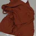 SUUKSESS Women One Piece Tummy Control Swimsuit Crisscross Backless Bathing Suit (Large, Reddish Brown)