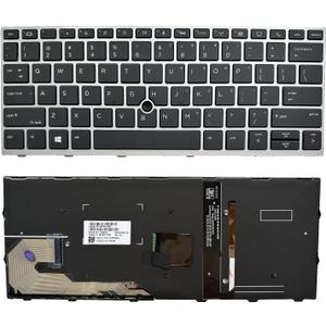 Laptop Replacement US Layout with Pointer and backlightt Keyboard for HP EliteBook 730 G5 735 G5 830 G5 836 G5 735 G6 830 G6 836 G6 P/N: L13697-001 6037B0135401