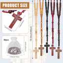 80 Sets Wooden Rosary Beads Bulk Wood Catholic Rosaries Jesus Holy Cross First Communion Wood Carved Rosary with Organza Bags Religious Rosaries Catholic Baptism Church Present for Men Women Supplies