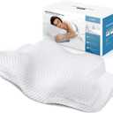 ZAMAT Adjustable Cervical Memory Foam Pillow, Odorless Neck Pillows for Pain Relief, Orthopedic Pillows for Sleeping with Cooling Pillowcase, Bed Support Pillow for Side, Back, Stomach Sleeper