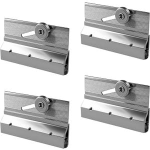 4 PCS Frameless Shower Door Roller Replacement, M-6053 Top Bracket Assembly with 3/4" Ball Bearing Wheels, Aluminum Shower Door Rollers for 1/4" Glass, Chrome Finish