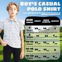 Golf Shirts for Boys Short Sleeve Moisture Wicking Dry Fit Performance Kids Youth Sport Funny Print Boy Polo Shirts (XL)