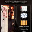 Halloween Front Door Witch Banner, 35.4" x 78" Fabric Door Cover with I Put a Spell on You, Photo-Ready Trick-or-Treat Porch Decoration