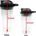 Replacement Parts New Blade with Cup and Lid Intended for Nutri Ninja Blender BL610