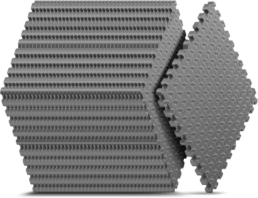 36 Pack Home Gym Mat, Puzzle Exercise Mat, EVA Interlocking Foam Floor Tiles for Home Workout Equipment and Kids' Play Areas