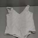 SAUNGKUAI Womens Bodysuit Sexy Plunge Deep V Neck Backless Sleeveless Tank Thong Body Suits Outfits for Going Out (Large)