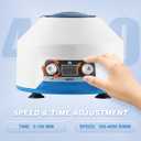 Mxmoonant Centrifuge Machine, 15mlX6 Lab Benchtop PRP Centrifuges, 4000RPM Electric Desktop Centrifuge with LCD Digital Display, Time & Speed Control 110V White