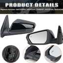 Driver Side Mirror Compatible with 2018-2024 Chevy Equinox GMC Terrain with Heated Blind Spot Detection Turn Signal Power Glass Manual Folding Left Mirrors Black (8 Pins)