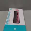 FOPETT 8870P Wired Keyboard and Mouse Combo - Full-Sized Computer Keyboards with 104 Round Keys Retro Typewriter Mouse and Keyboard for PC Windows Desktop Laptop - Black-Berry Colorful