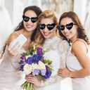Flutesan Personalized Heart Sunglasses Bulk Custom Glasses with Paint Pens for DIY Wedding Party Favors (Black)