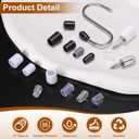uxcell 50 Pcs Rubber End Caps, 2.5mm Flexible Round Tube Bolt Cap Cover Screw Thread Protectors for Ends of Hooks Hanger Furniture Bolts Screws Metal Tube, White