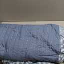 Bedsure Blue Quilts Twin Size - Twin Quilt Bedding Set Bedspread Coverlet, Lightweight Corduroy Pattern Bedspread, 2-Piece Set with 68"x86" Coverlet & 1 Pillow Sham, All-Season Soft Microfiber (06 - Blue (Striped Border))