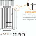 71" Extra Tall Cat Gate 29.5-40.6 Wide Pet gate with Small Cat Door,Pet Gate NO Drilling Pressure Mount Kit for Cats and Dogs Indoor Doorways liveing Room Bedroom-Black