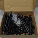 Ravinte 25 Pack 6 Inch Cabinet Pulls Kitchen Cupboard Handles with Round Base Matte Black Drawer Pulls Cabinet Handles 6" Length,3.75" Hole Center