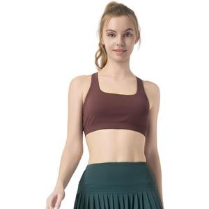Womens Sports Bra Padded Crisscross Back Medium Support Sports Bras with Removable Cups for Workout Yoga, XL